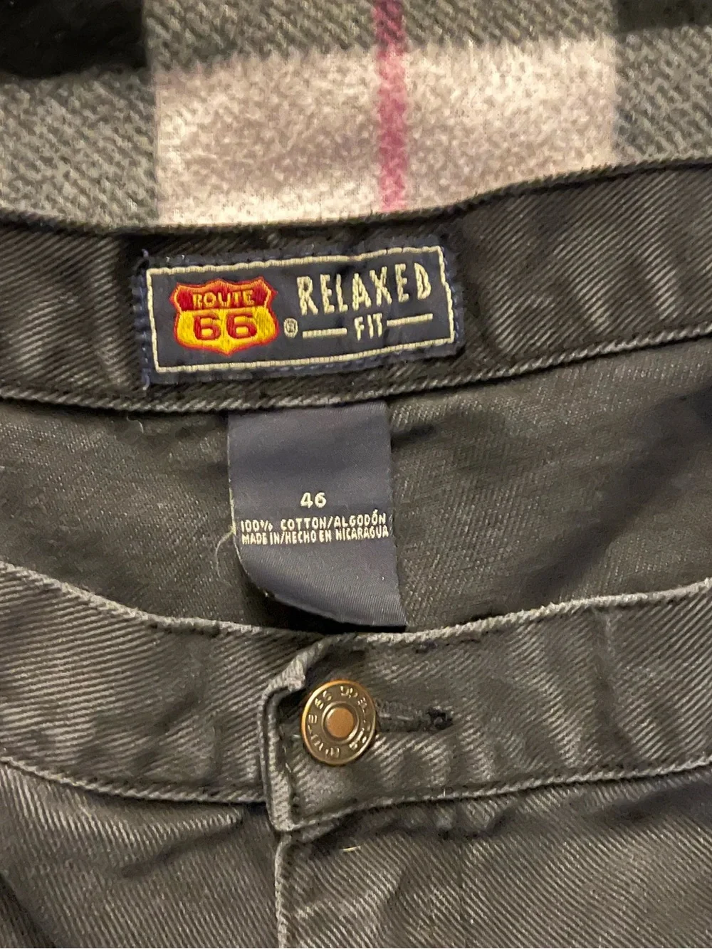 Men's Black vintage Route 66 jorts